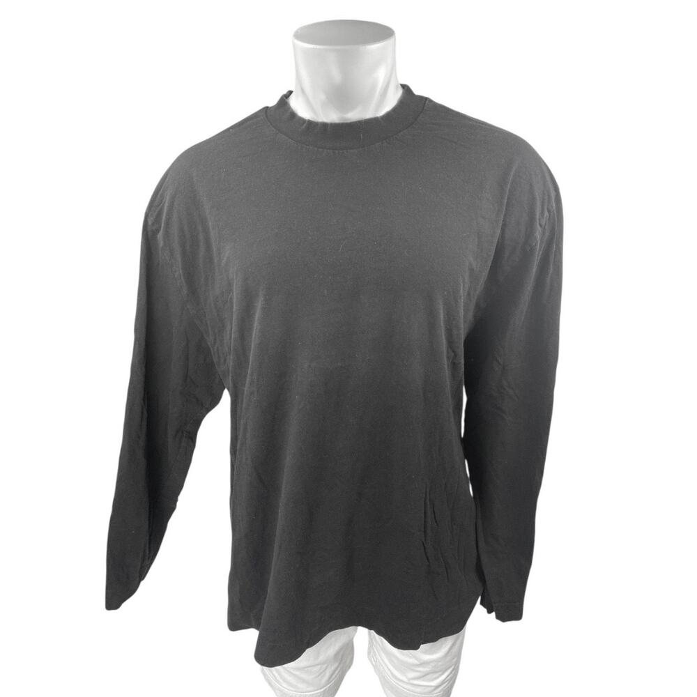Collusion Men's Black Long Sleeve Crew Neck Sweater Sweatshirt Top Size XXL